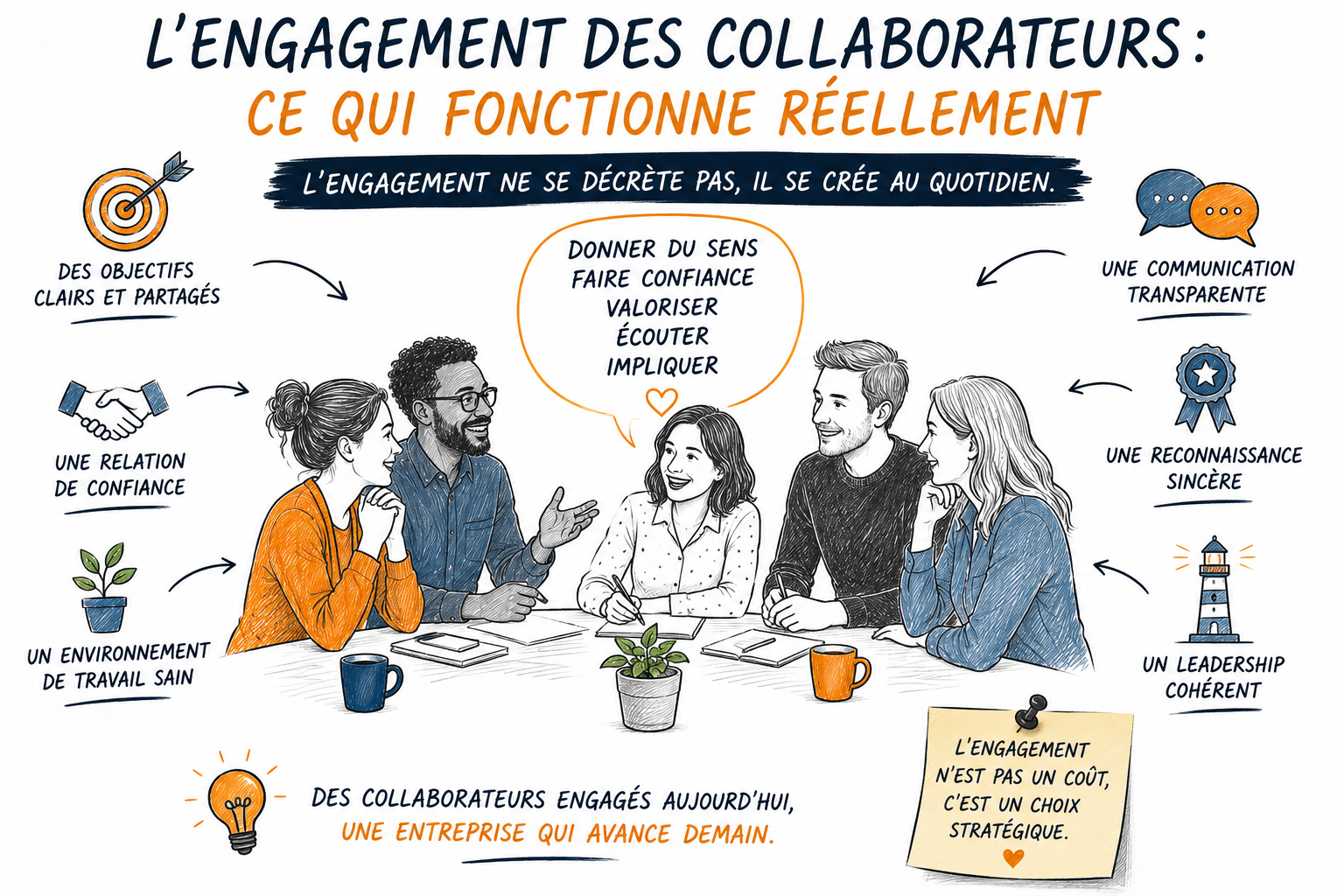 L'engagement des collaborateurs : ce qui fonctionne vraiment (et ce qui relève du mythe)